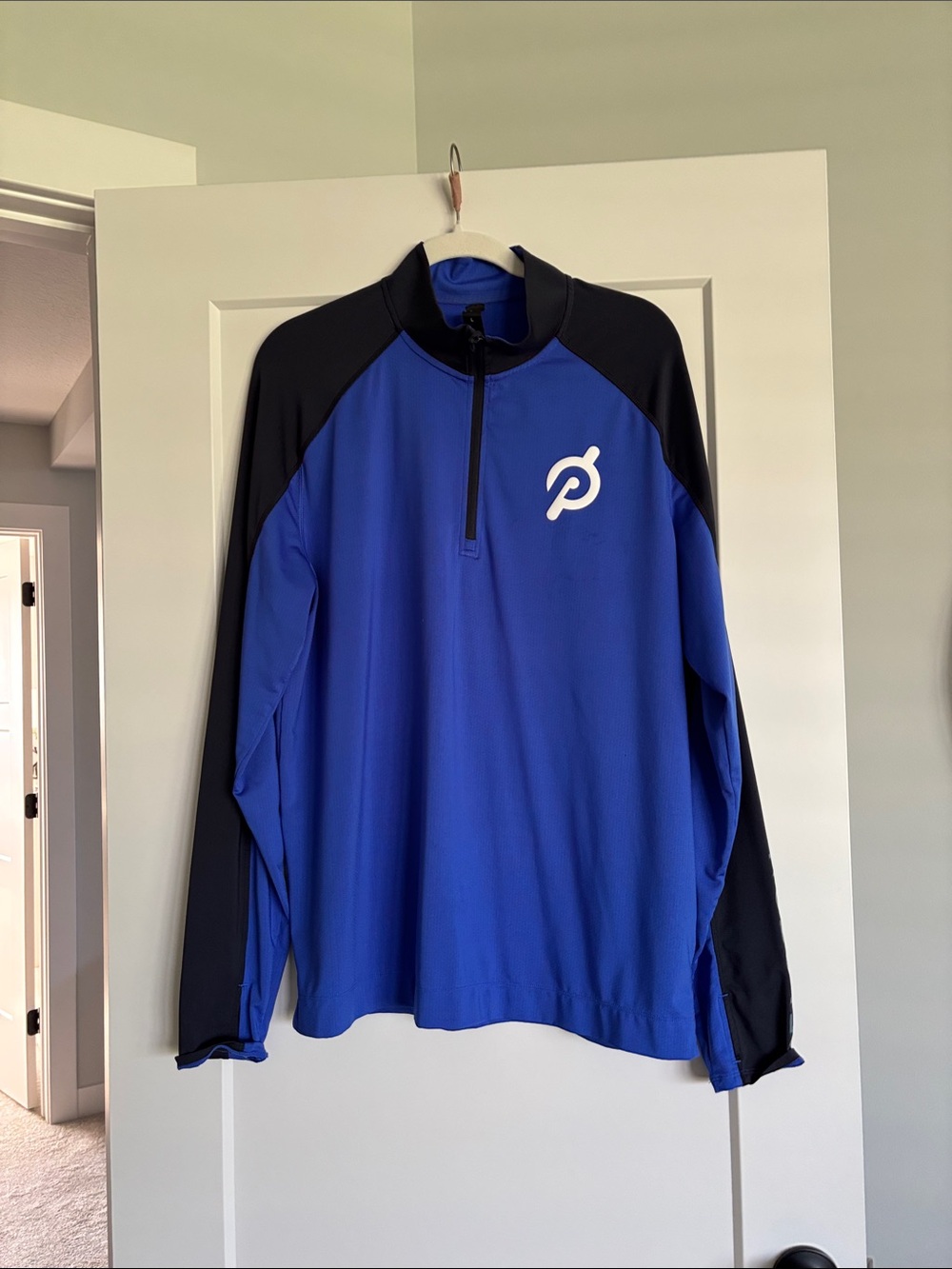 Peloton Blue and Black Quarter-Zip Pullover